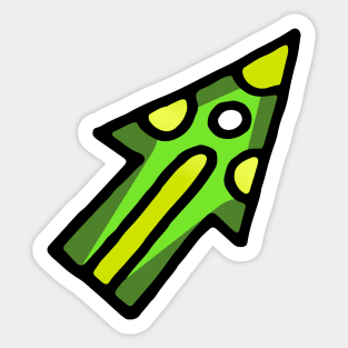 Dynamic Green Arrow Sticker